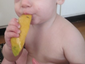 Naked is the only way to eat a mango!